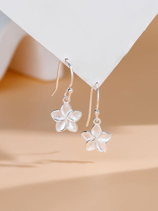 Flower Design Dangle Earrings, Fashionable Jewelry for Women, Elegant Jewelry for Party, Daily Clothing Decor, Trendy All-match & Exquisite Jewelry for Birthday Gift