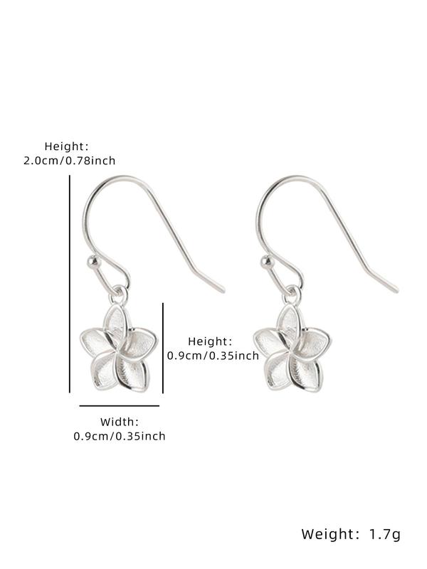 Flower Design Dangle Earrings, Fashionable Jewelry for Women, Elegant Jewelry for Party, Daily Clothing Decor, Trendy All-match & Exquisite Jewelry for Birthday Gift