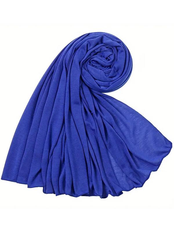 Women's Solid Matching Head Wrap Scarf, Boho Casual Headscarf for Daily Wear, Women's Long Scarf for All Seasons