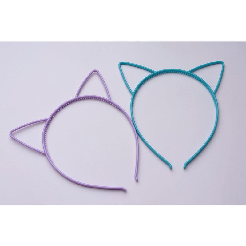 5 Pack Cat Ear Headband Plastic Cute Multi Color Hair Bands Hair Hoops Headwear Accessories for Women Girls Birthday Parties Decoration Costume Daily Wear