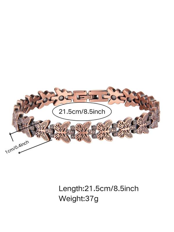 Women's Elegant Butterfly Design Magnetic Bracelet, Exquisite Trendy Hollow Out Design Bracelet, Fashionable Jewelry for Women As Gift