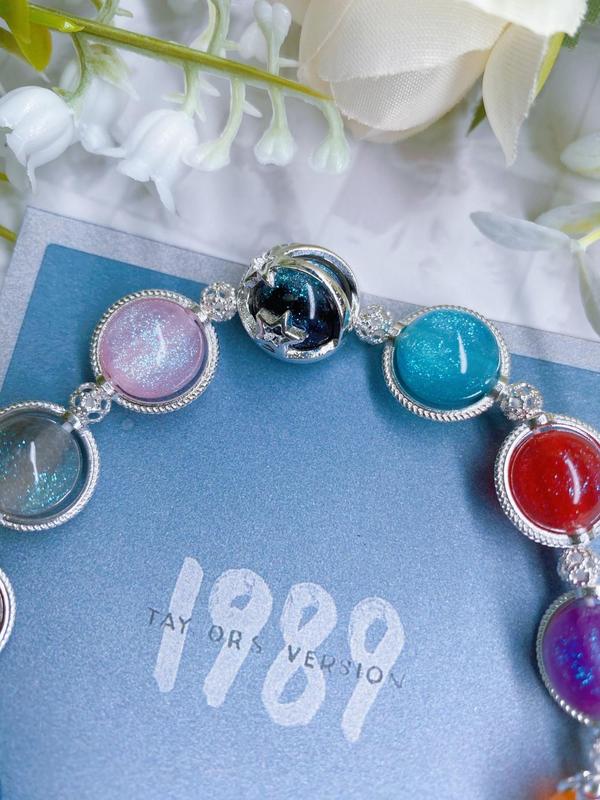 Colorful 1989 Charm Beaded Bracelet, Fashionable Beaded Bracelet for Women & Girls, Trendy All-match & Exquisite Jewelry for Birthday Gift