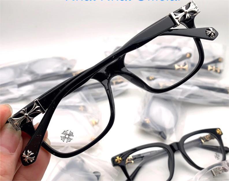 Chr0me Heart Glasses, Retro Glasses, Chr0me He9rts Style Classic Cross Fram9 Glasses, Trendy Unisex Glasses