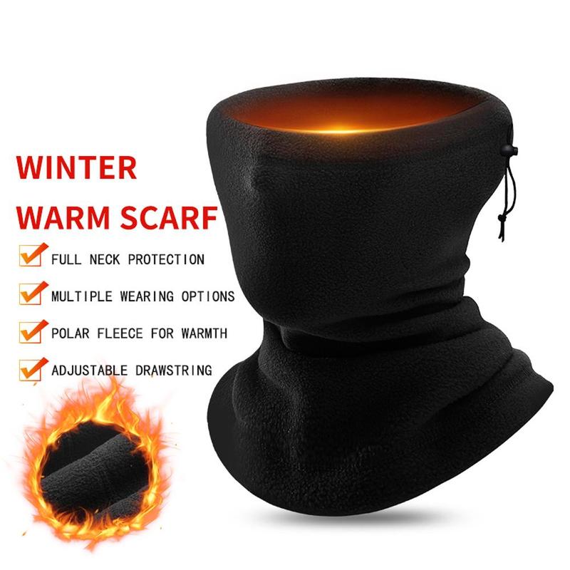 Winter Warm Neck Warmer, Multifunctional Ski Mask, Cold-proof Drawstring Scarf for Men & Women