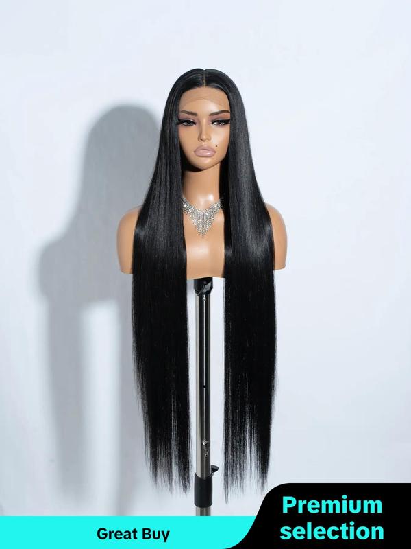 38 Inch Long Straight Lace Front Wigs for Women, Gorgeous Fluffy Wigs without Bangs, Synthetic Heat Resistant Fiber Pre Plucked Hairline Wigs for Party, Daily Use Glueless