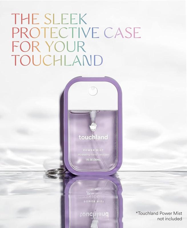 Touchland Mist Case (1FL OZ), Protective and Stylish Hand Sanitizer Spray Accessory, Silicone Case with Keyring,  Bottles Tin