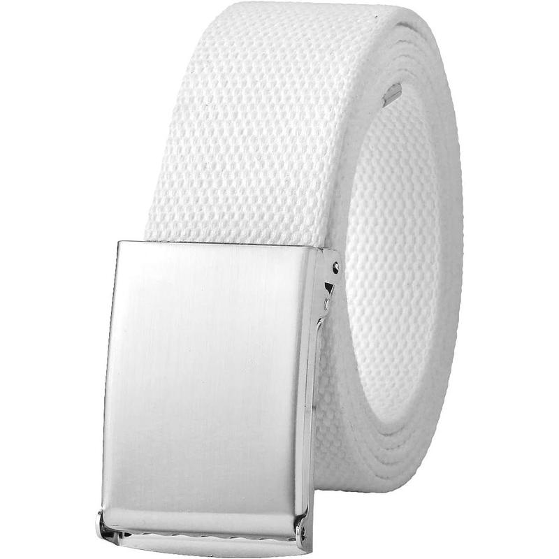 Canvas Web Belt Fully Adjustable Cut to Fit Golf Belt Flip Top Buckle