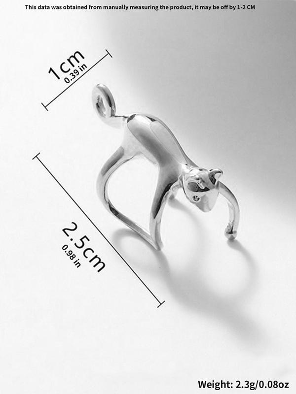 Cute Cat Design Ear Cuff,  Fashionable and Creative without Piercing Jewelry for Party, Daily Clothing Decor, Trendy All-match & Exquisite Jewelry for Birthday Gift