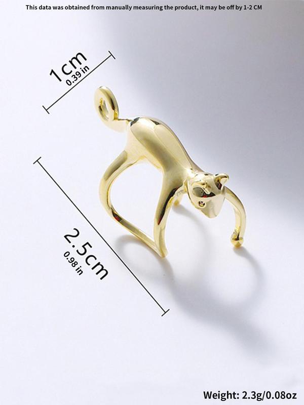 Cute Cat Design Ear Cuff,  Fashionable and Creative without Piercing Jewelry for Party, Daily Clothing Decor, Trendy All-match & Exquisite Jewelry for Birthday Gift