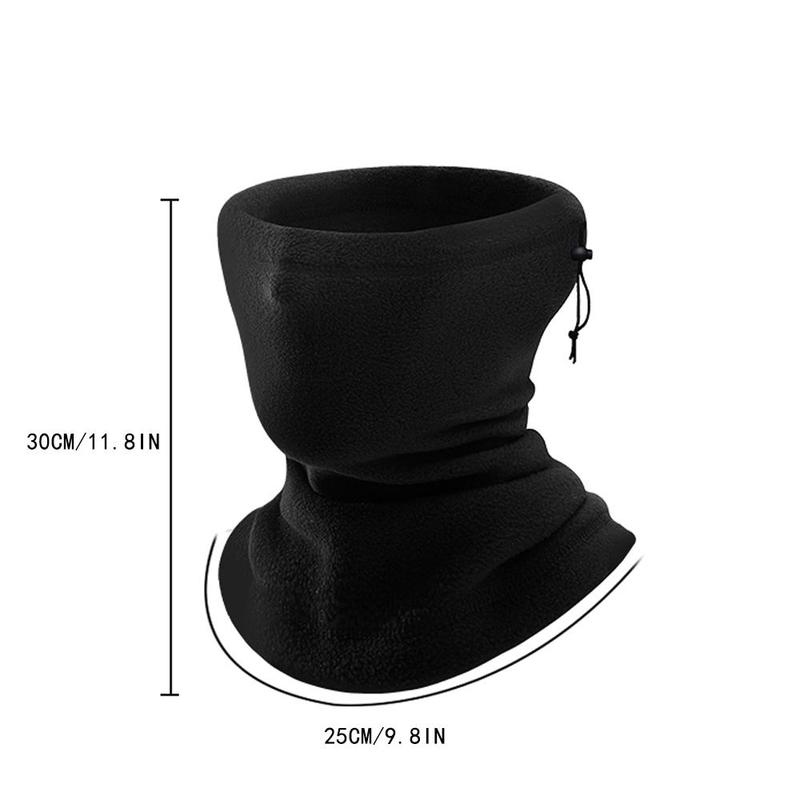 Winter Warm Neck Warmer, Multifunctional Ski Mask, Cold-proof Drawstring Scarf for Men & Women