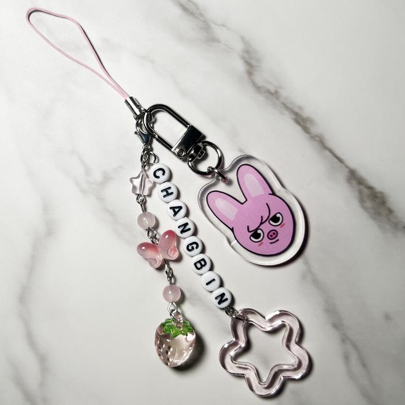 STAY SKZ Acrylic Beaded Bias Keychain Phone Charm