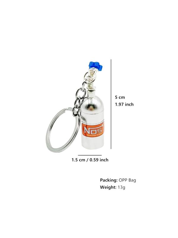 Creative Unique Bottle Shape Design Alloy Keychain, Personalized Fashion Simple Car Keychain Accessories, Funny Keyring, Creative Key Chain Ring, Male Birthday Gift