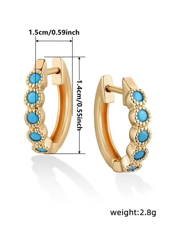 Vintage Hoop Earrings (1 Pair), Fashionable Jewelry for Women, Casual Jewelry for Party, Daily Clothing Decor, Trendy All-match & Exquisite Jewelry for Birthday Gift