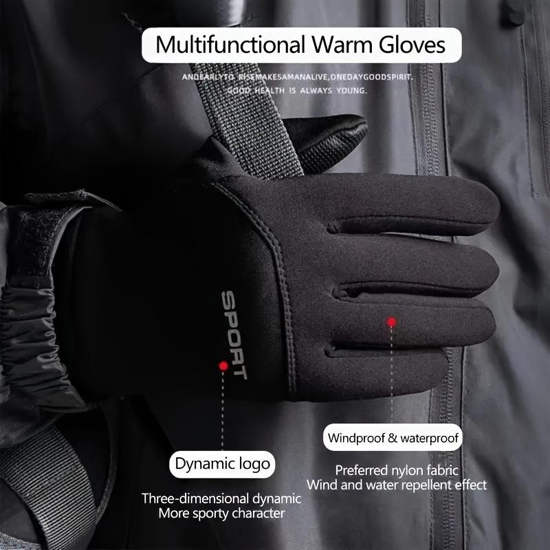 1pair Waterproof & Coldproof Touchscreen Gloves for Men & Women - Ideal for Cycling, Skiing, Mountaineering & More