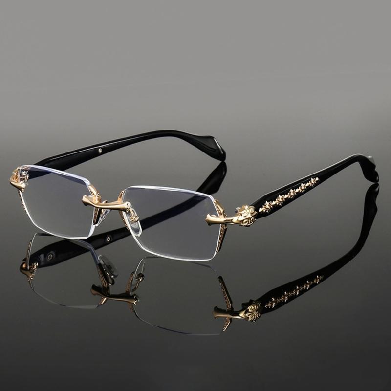 2024 Chrome Heart fashion frameless glasses, blue light blocking unisex glasses