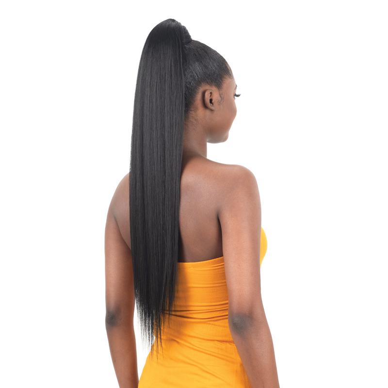 Shake N Go Weave Organique Pony Pro Ponytail Sleek Straight with Secret Pocket made by Pre-sewn Weave