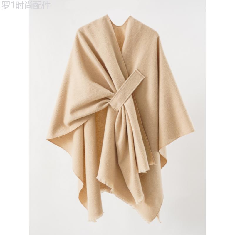 Stylish Solid Open Front Shawl Cardigan - Women's Clothing - Elegant Tassel Trim Cape Design, Soft and Cozy, Ideal for Daily Wear, Casual Outings and Layering - Perfect for Spring, Autumn and Winter Seasons