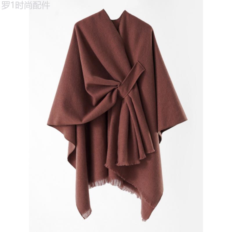 Stylish Solid Open Front Shawl Cardigan - Women's Clothing - Elegant Tassel Trim Cape Design, Soft and Cozy, Ideal for Daily Wear, Casual Outings and Layering - Perfect for Spring, Autumn and Winter Seasons