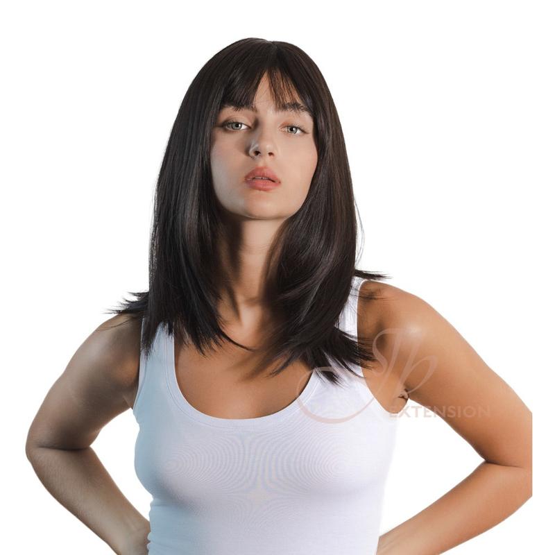 JBEXTENSION 16 Inches Short Bob Cut Wig With Bangs FEDERICA