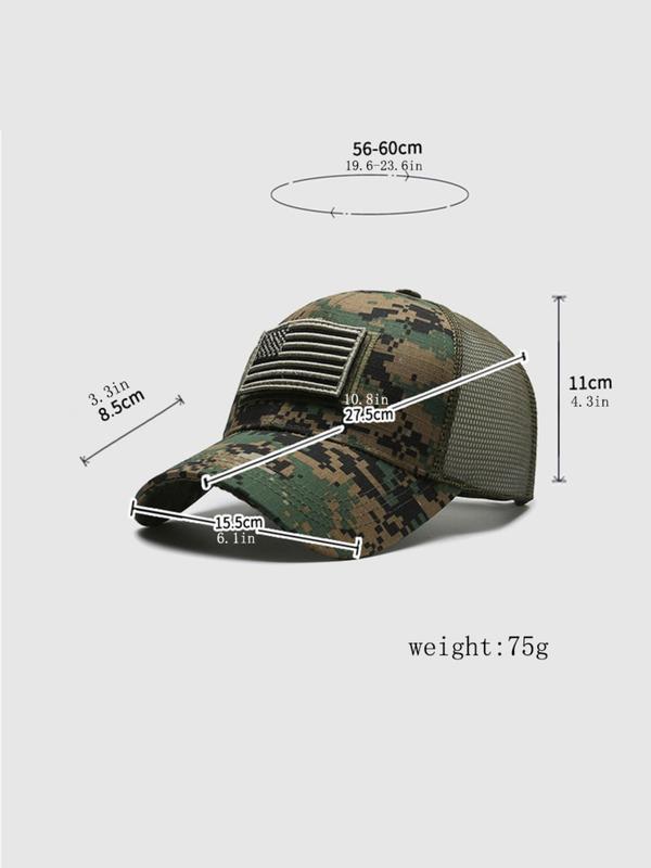 Unisex Casual Trendy Camo Pattern Baseball Cap, Camo Hat, Trucker Hats for Men, Summer Street Style Sportive Cowboy Baseball Cap for Outdoor Wear, Fashion Fitted Hat for Men & Women for All Season