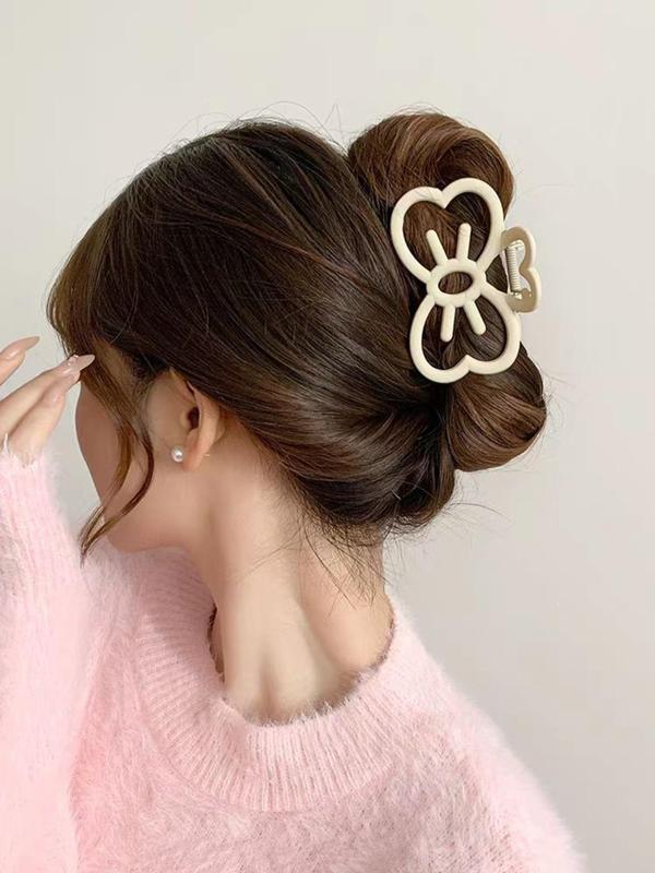 Cute Hollow out Bowknot Design Hair Claw, 3pcs Simple Sweet Hair Accessories for Women and Girls, Fashion All-match Hair Accessories