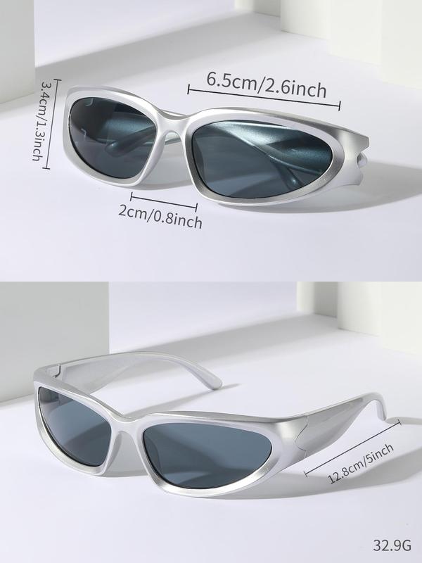 1 Pair Simple Sunglasses for Everyday Use, One-piece Frame Fashion Sunglasses, Travel Accessories, Trendy Sunglasses for Daily Wear for Men and Women