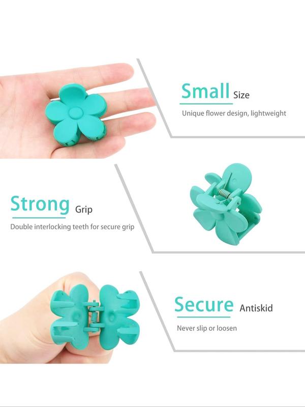 Simple Flower Design Hair Claw Clip, Casual Versatile Hair Accessories for Women, Minimalist Headwear Suitable for Thick Hair