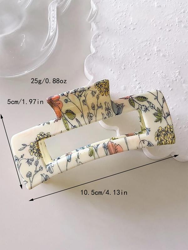 Floral Pattern Hollow Out Design Hair Claw Clip, Elegant Cute Hair Accessories for Women & Girls, Minimalist Headwear Suitable for Thick Hair