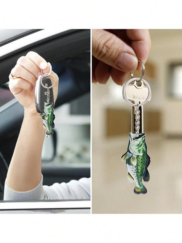 Fishing Lure Design Acrylic Keychain, Cute Fish Shaped Keychain for Men & Women, Fashion Accessories for Daily Use, Trendy All-match & Exquisite Keychain for Birthday Gift