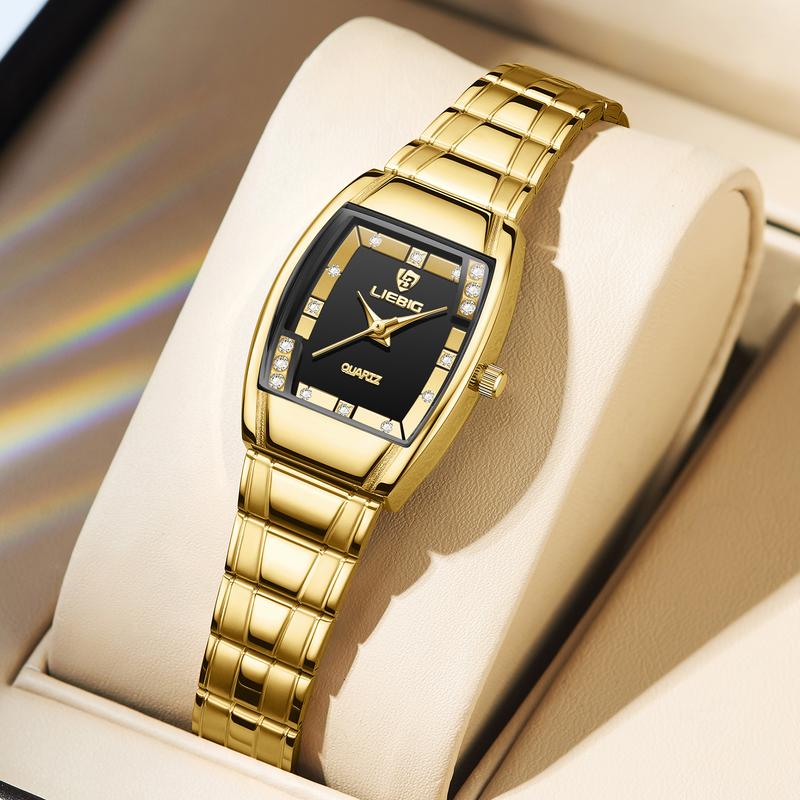 Liebig Serpent - Gold-Plated Luxury Watch with Diamond Accents and Sleek Band