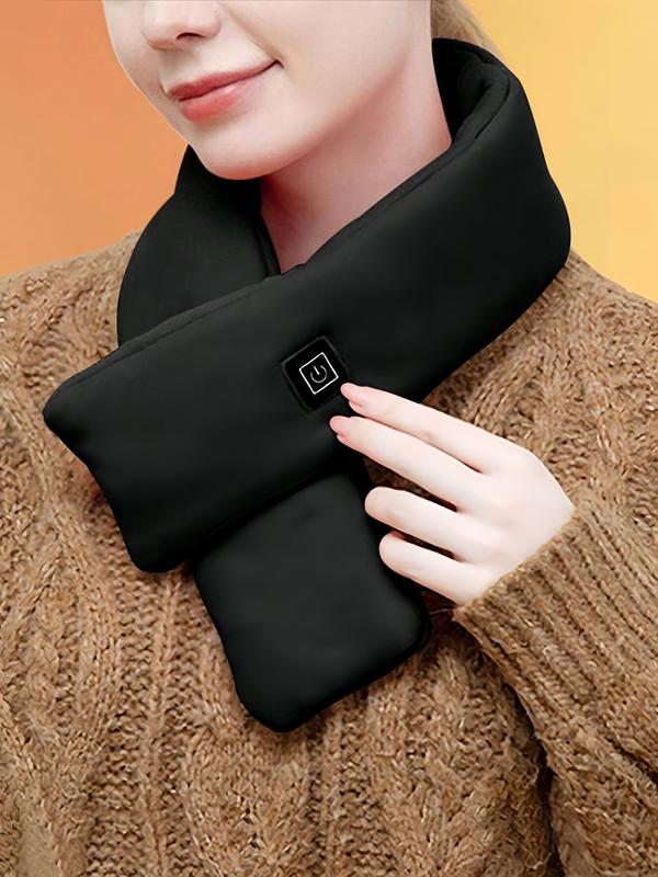 Unisex Solid Color USB Rechargeable Heated Scarf, Casual Soft Comfortable Neck Warmer for Fall & Winter, Washable Neck Warmer for Men & Women