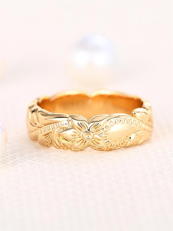 Fashion Flower Design Ring, Fashion Delicate Jewelry for Party, Daily Clothing Decor, Trendy All-match & Exquisite Jewelry for Birthday Gift for Women & Girls