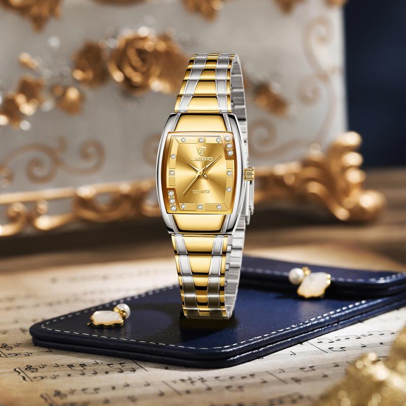 Liebig Serpent - Gold-Plated Luxury Watch with Diamond Accents and Sleek Band