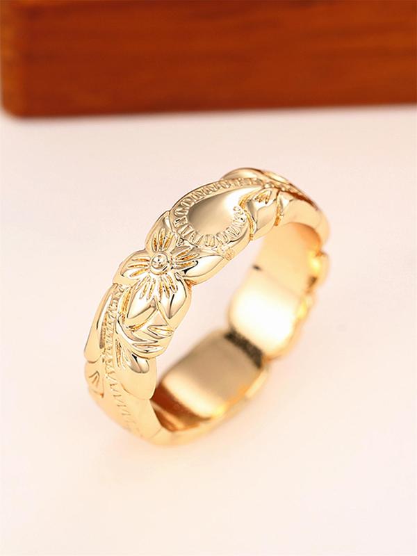 Fashion Flower Design Ring, Fashion Delicate Jewelry for Party, Daily Clothing Decor, Trendy All-match & Exquisite Jewelry for Birthday Gift for Women & Girls