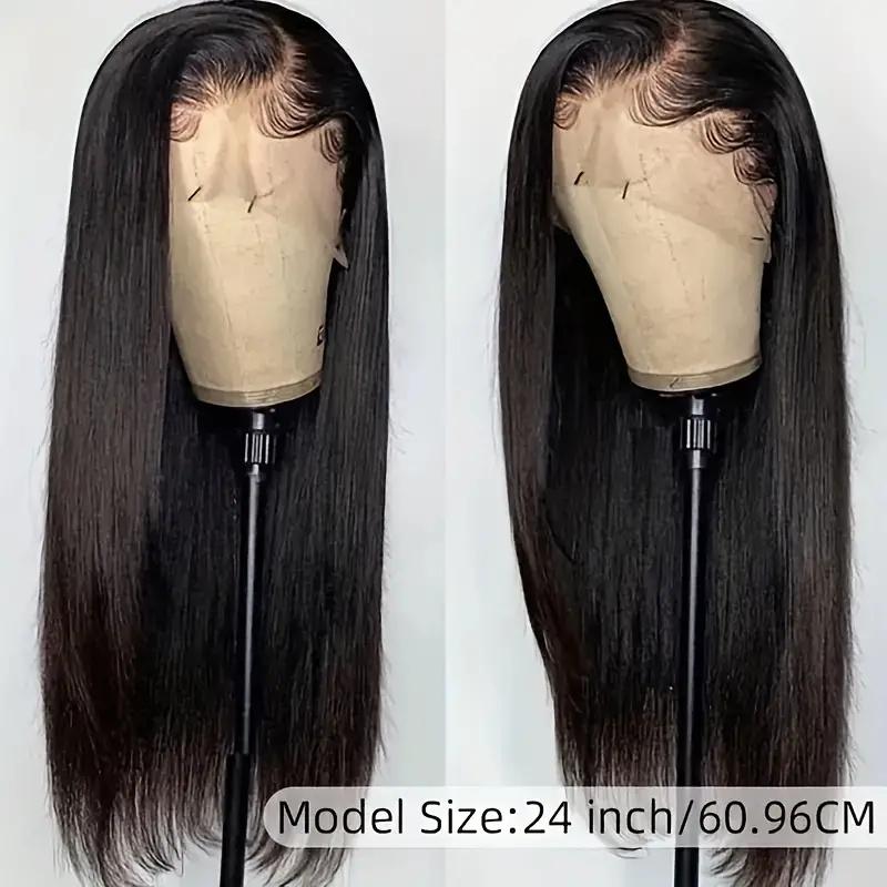 200% Density 13X4 HD Lace Front Wig Straight Lace Front Wigs Human Hair 100% Brazilian Human Hair Wig Natural 13X4 Full Edges Lace Pre-Plucked Lace Wig With Baby Hair For Women Ear To Ear Swiss HD Lace For Natural Looking