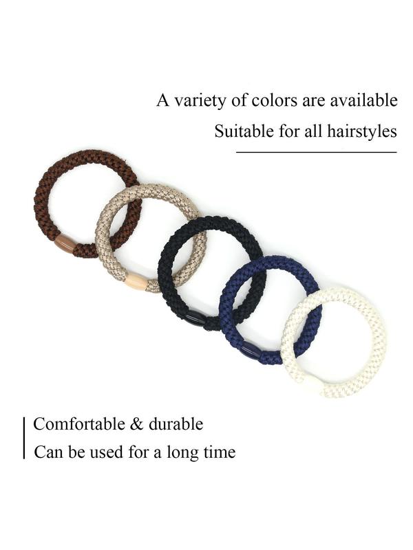 Women's Minimalist Solid Color Hair Tie, Casual Simple Style Hair Tie, Hair Accessories for Daily Use for Women & Girls