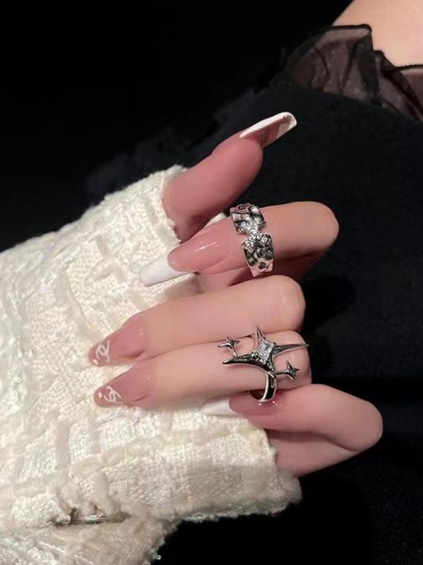 Star & Rhinestone Decorated Ring Set, Fashion Accessories for Women & Girls, Trendy All-match & Exquisite Jewelry for Birthday Gift