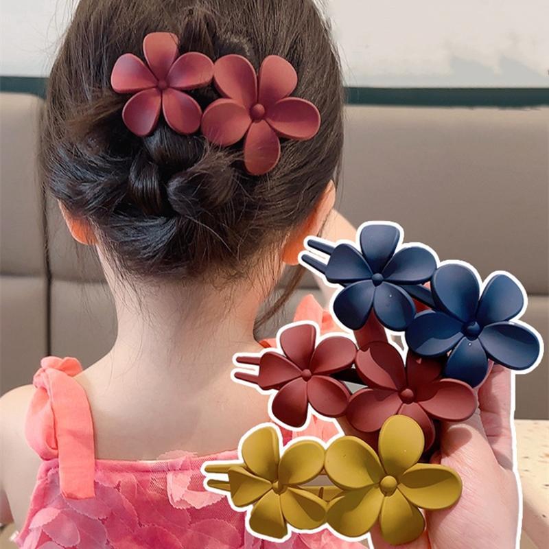 Flower Design Hair Clip, 3 Counts set Cute Matte Hair Accessories for Women & Girls, Elegant All-match Fashion Accessories for Daily Wear, Party Gifts