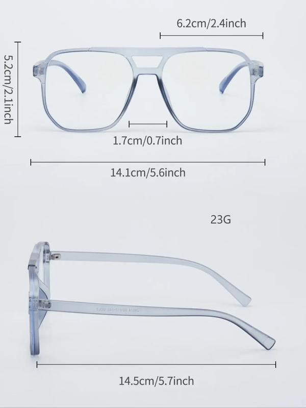 1 Pair Simple Eyeglasses for Men and Women, Fashion Square Frame Anti-blue Light Lenses for Everyday Use, Fashion Accessory