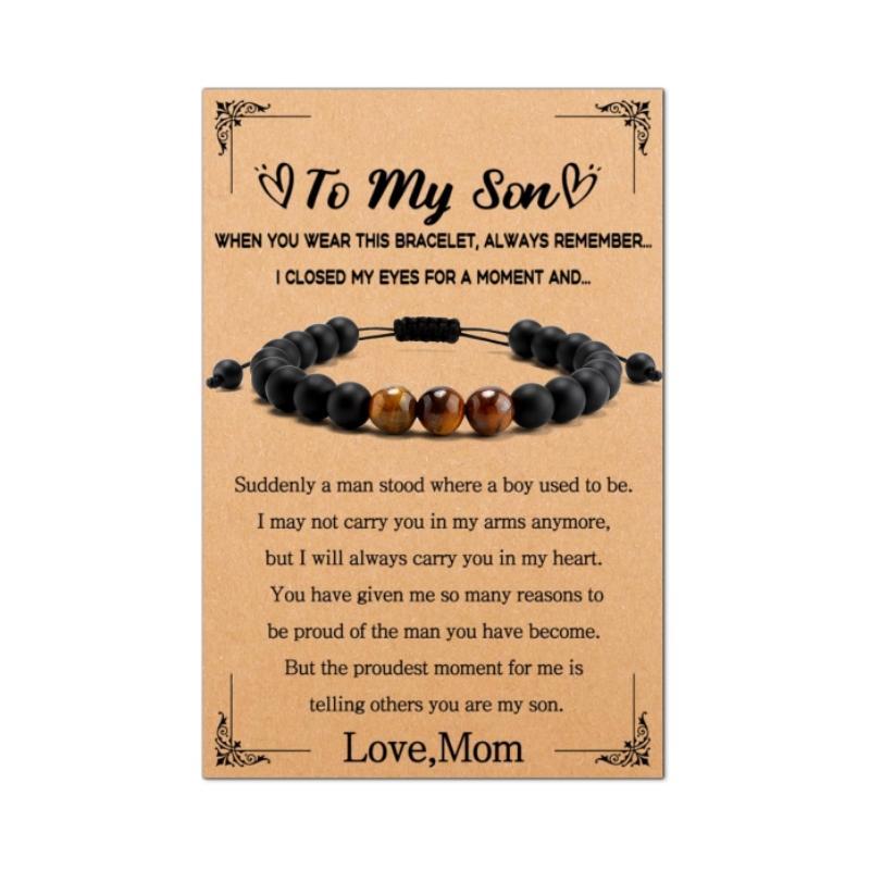 Son Gifts from Mom, Son Gifts, Gifts for Son from Mom, To My Son Bracelet, Gift for Son, Son Bracelet，To My Son Bracelet from Mom, Son Bracelet from Mom, Gifts for Son