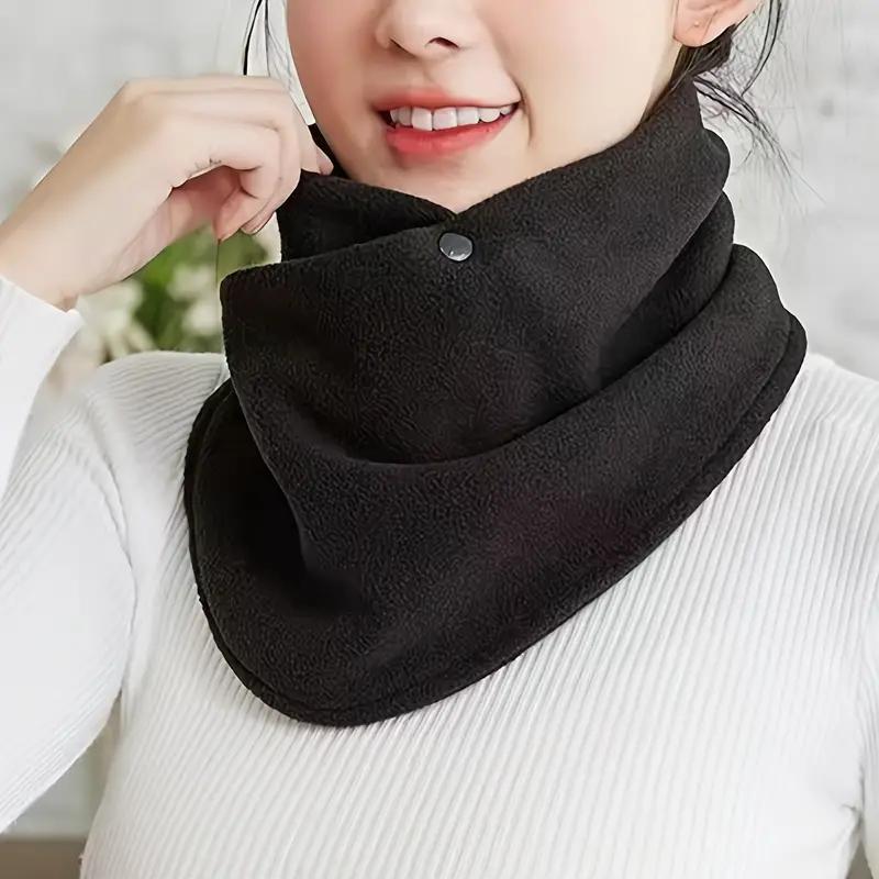 Solid Color Thickened Neck Warmer, Windproof Neck Gaiter for Men & Women, Outdoor Sports Accessories for Cycling, Running, Hiking, Christmas Gift