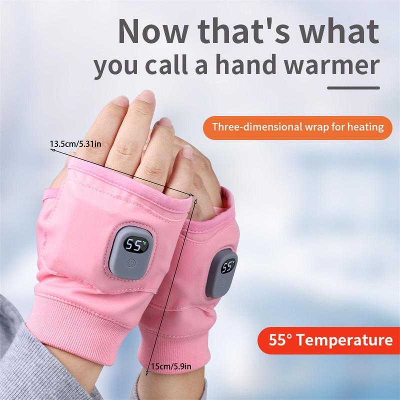 Rechargeable Heated Gloves, Electric FingerlessGloves, USB Hand Warmer, Winter Warm LaptopGloves, Hand Warmer for Men Women