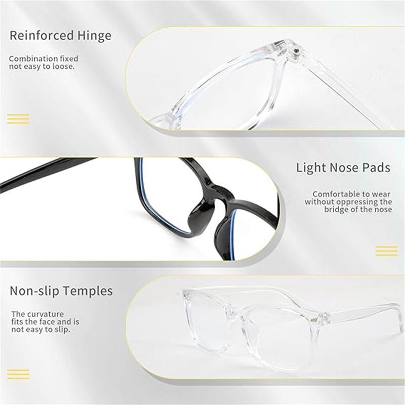 1 Pack Modern Trendy Portable Eyeglasses,Computer Gaming Glasses,Fashion Accessory