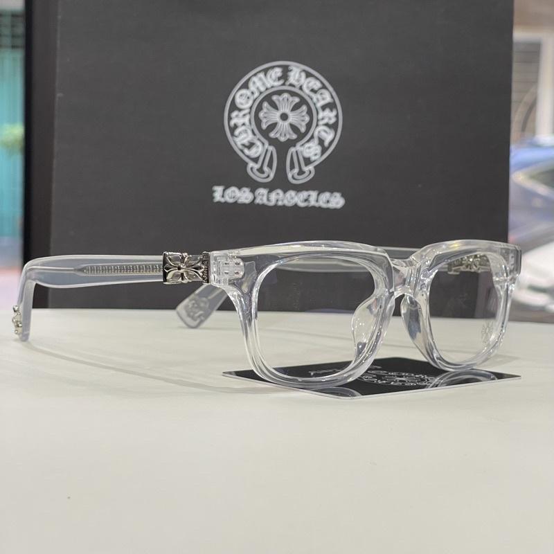 CHROME HEART Black Frame with gold and silver charm, eyeglass frames in all colors Chrome Heart for both men and women, Chrome Hearts Unisex Accessories