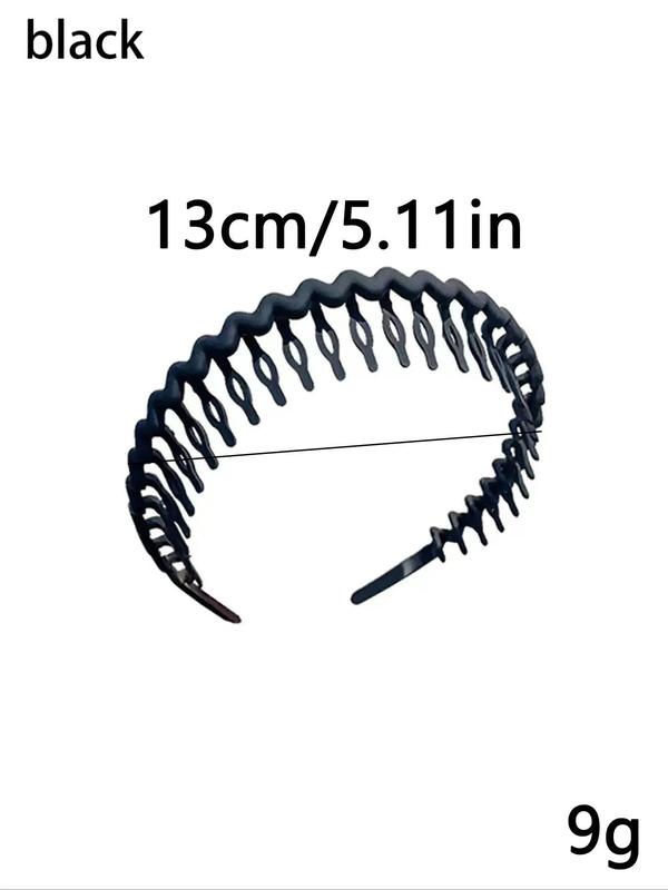 Solid Color Tooth Comb Hair Hoop, Fashionable Hair Accessories for Women & Girls, Minimalist Headwear Suitable for Thick Hair