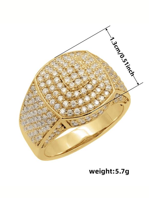 Rhinestone Decorated Ring, Fashion Accessories for Women, Elegant Jewelry for Wedding, Party, Anniversary Daily Clothing Decor, Trendy All-match & Exquisite Jewelry for Birthday Anniversary Gift