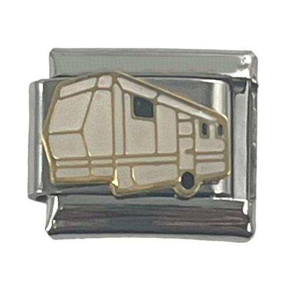 Italian Charm Link Charm Camping Trailer 9mm