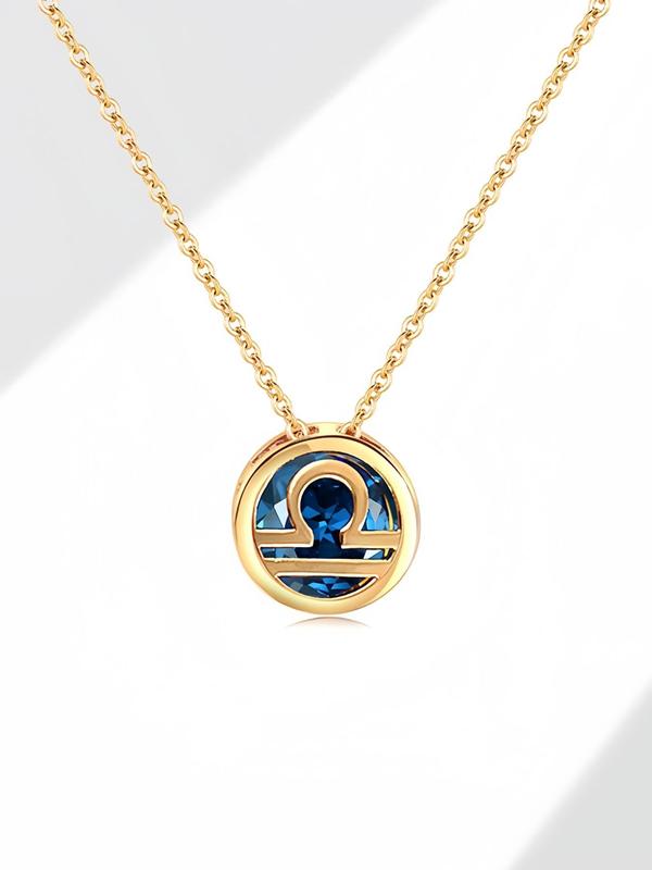 Fashionable Zodiac Sign Pendant Necklace for Women, Fashion Jewelry for Party, Daily Clothing Decor, Trendy All-match & Exquisite Jewelry for Birthday Gift