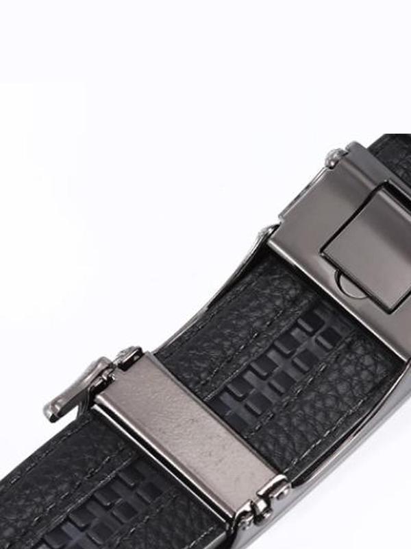 Men's Trendy Alloy Automatic Buckle Crocodile Pattern Belt, Business Casual Adjustable Belt for Work Office, Daily Clothing Decoration