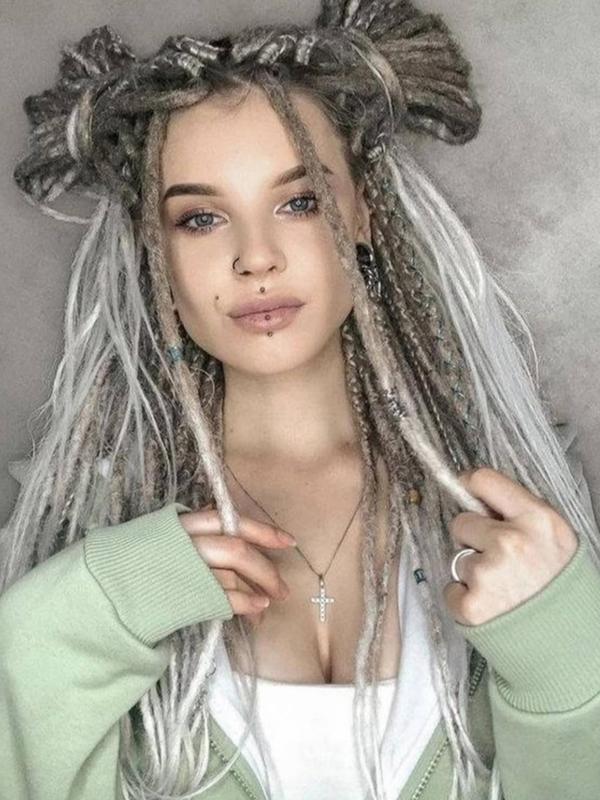 10 Strands 24 Inch Synthetic Dreadlock Extensions, 2024 Trendy Handmade Crochet Dreads Single Ended Dreads for Women's Daily, Cosplay, Anime Or Costume Party Braided Hairstyle Ideas